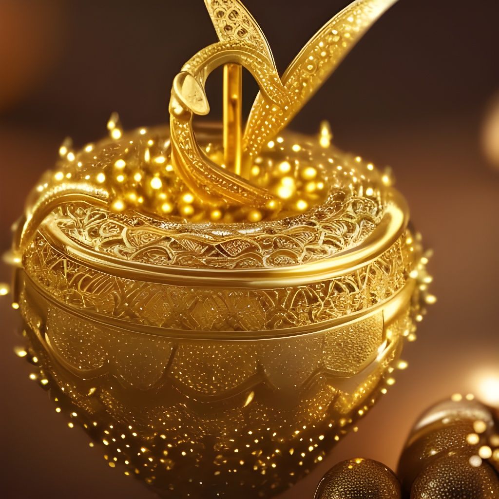 Gold Apple Jewelry Box