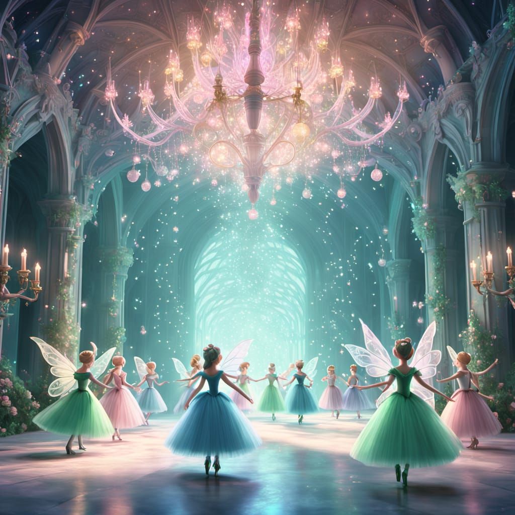 Enchanting Elves Dance in Underground Ballroom