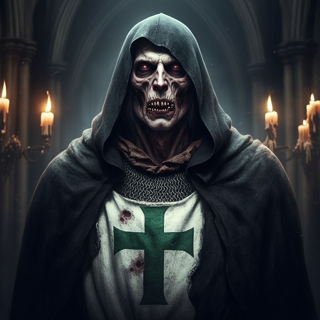 Monstrous Knight of Nosferatu in Medieval Chiaroscuro