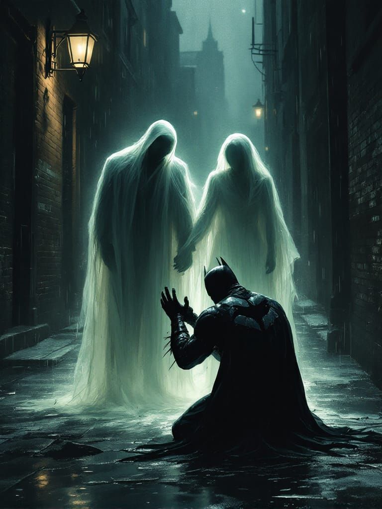 Batman's Anguish: A Gotham Alley Scene