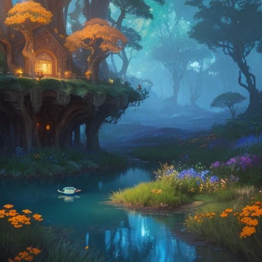 Teacup World: A Whimsical Fantasy Landscape