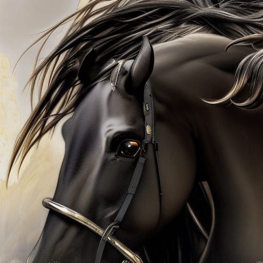 Close-up of a beautiful horse