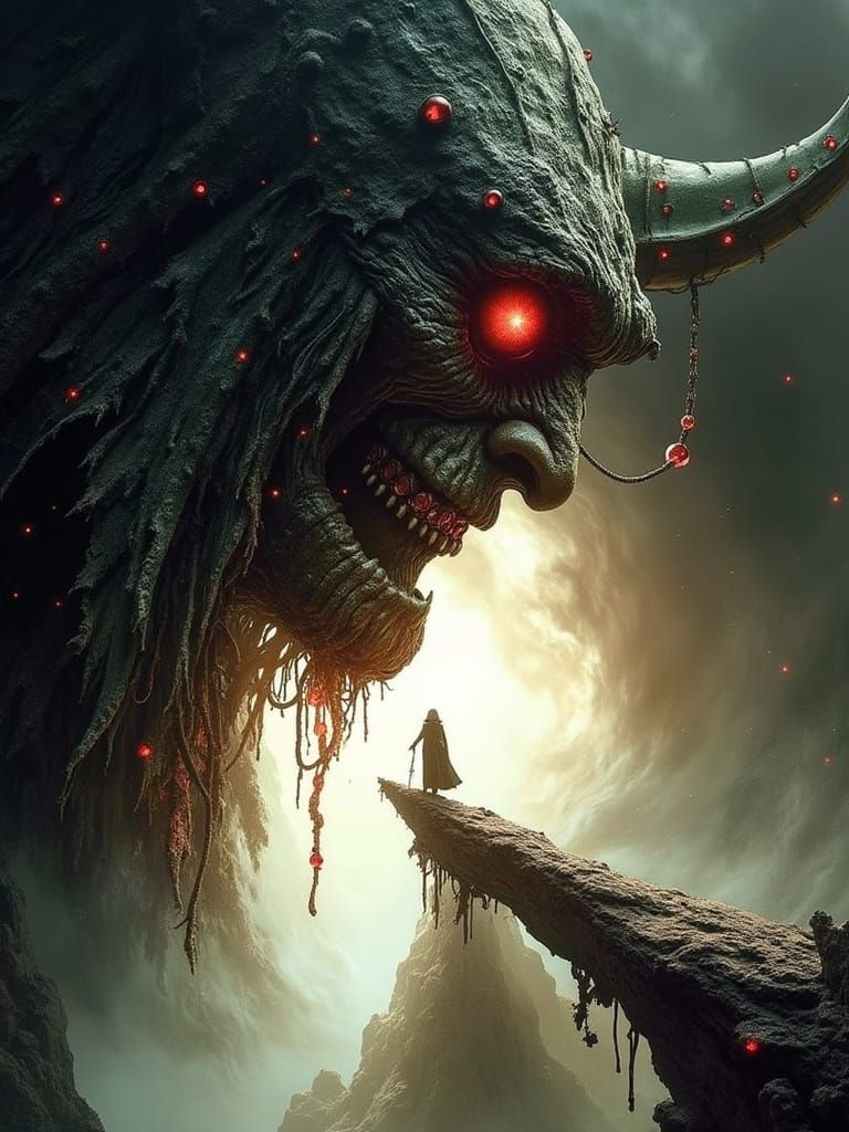 Dark Fantasy Warrior in 80's Style