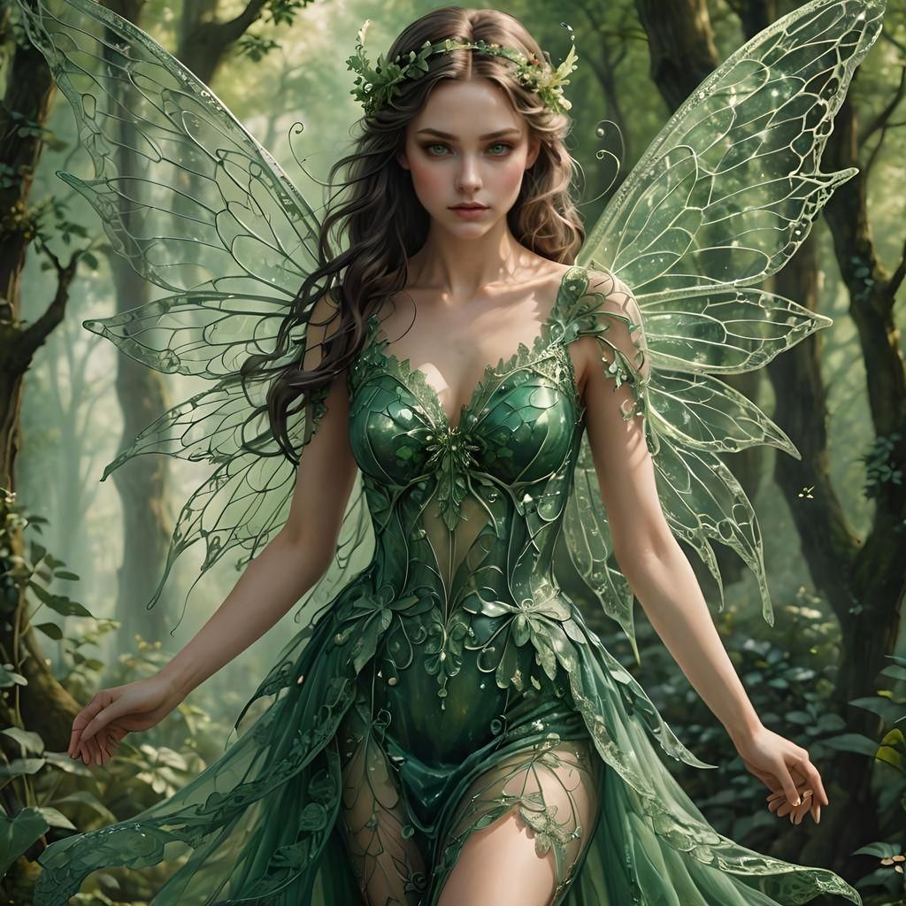 Emerald Fairy in a Green Reality