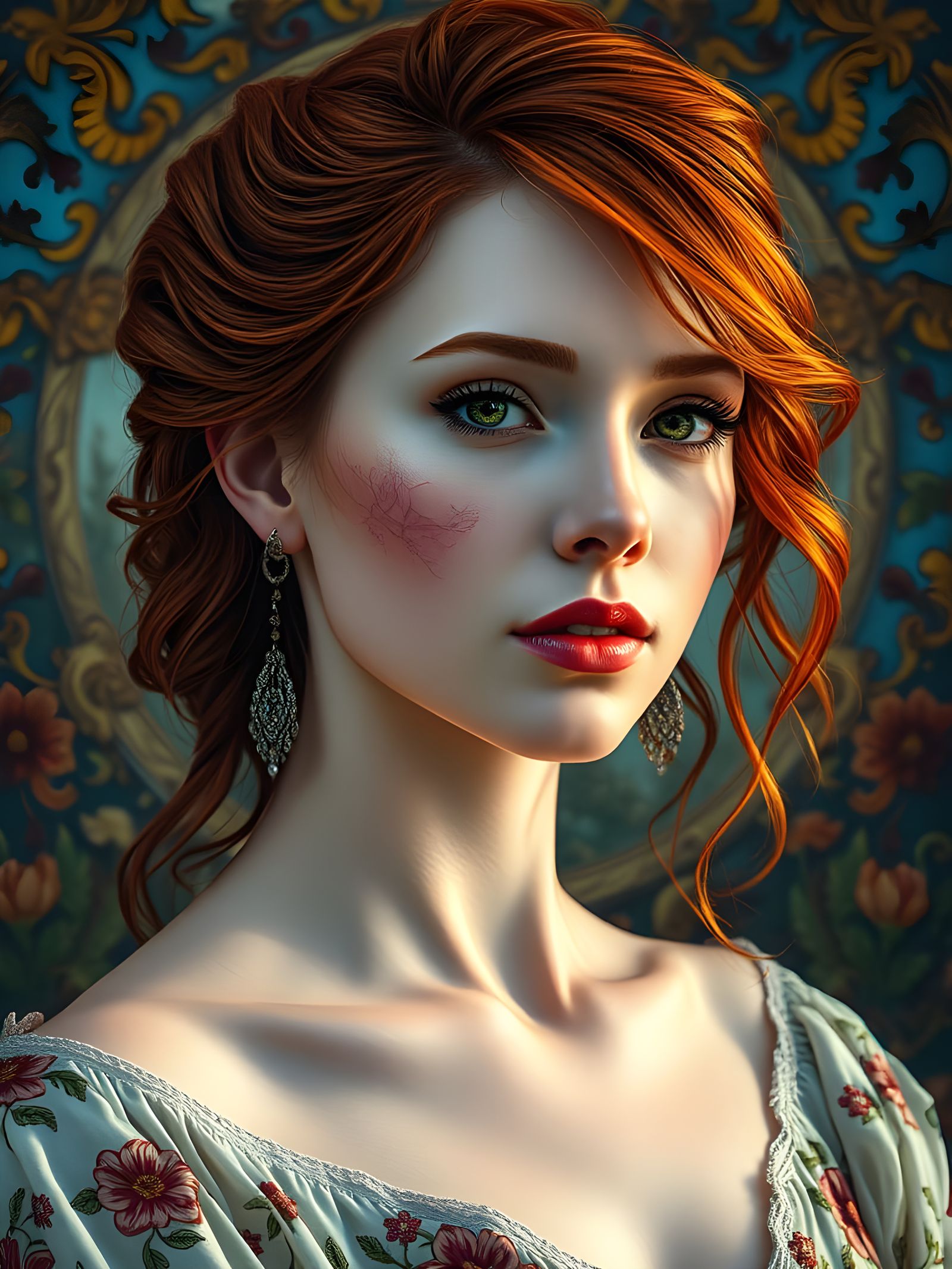 Timeless Goddess in Hyperrealistic Splendor