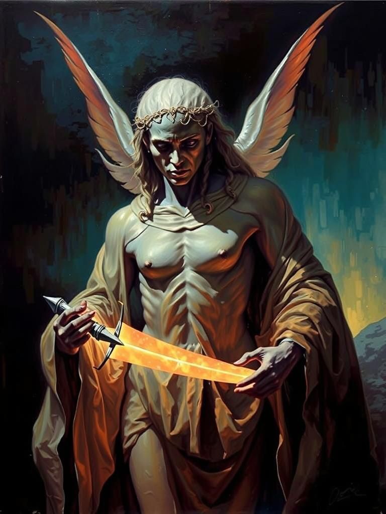 Fire and Ice Goddess, Vintage Poster Art