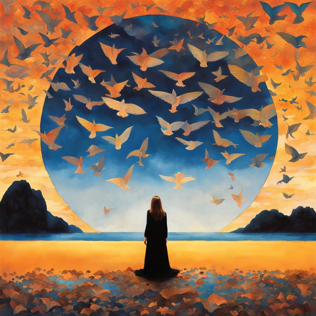 Surreal Goddess Emerges from Ha Long Bay Dreamscape in Ether...