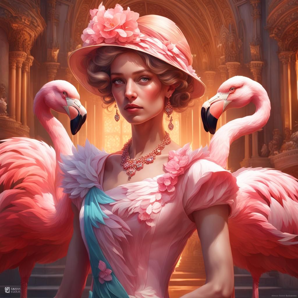 Lady flamingo