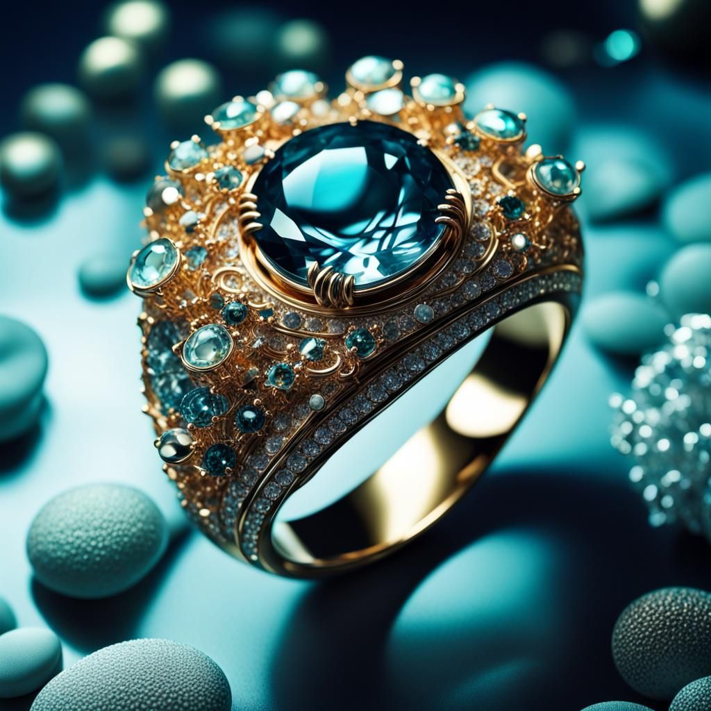 Aquarium Jewelry: Hyperrealistic Gem-Encrusted Art