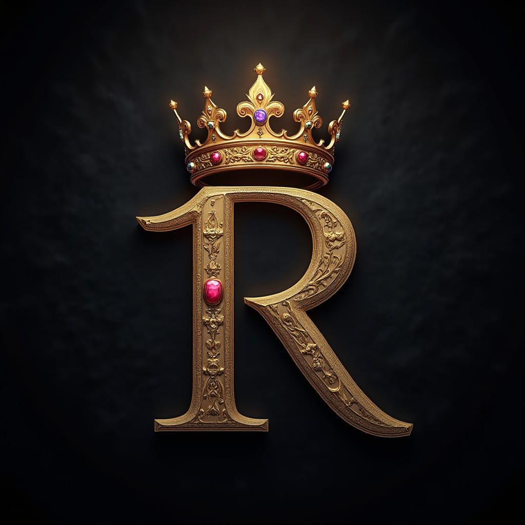 Regal Crown Above Elegant Numeral Art