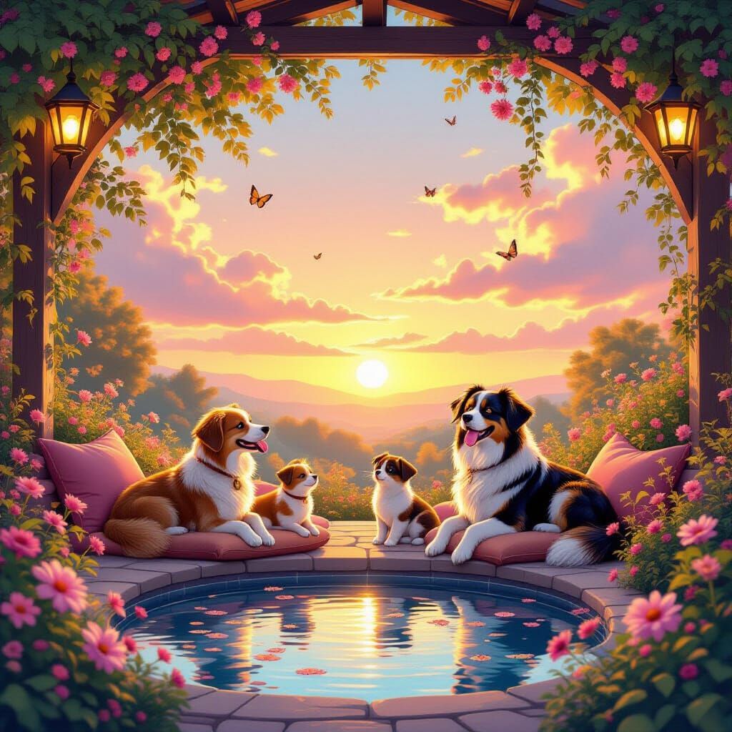 Magical Sunset Retreat with Happy Pets