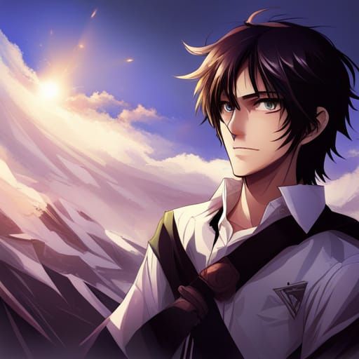 Anime Style Young Man with Dragon Features