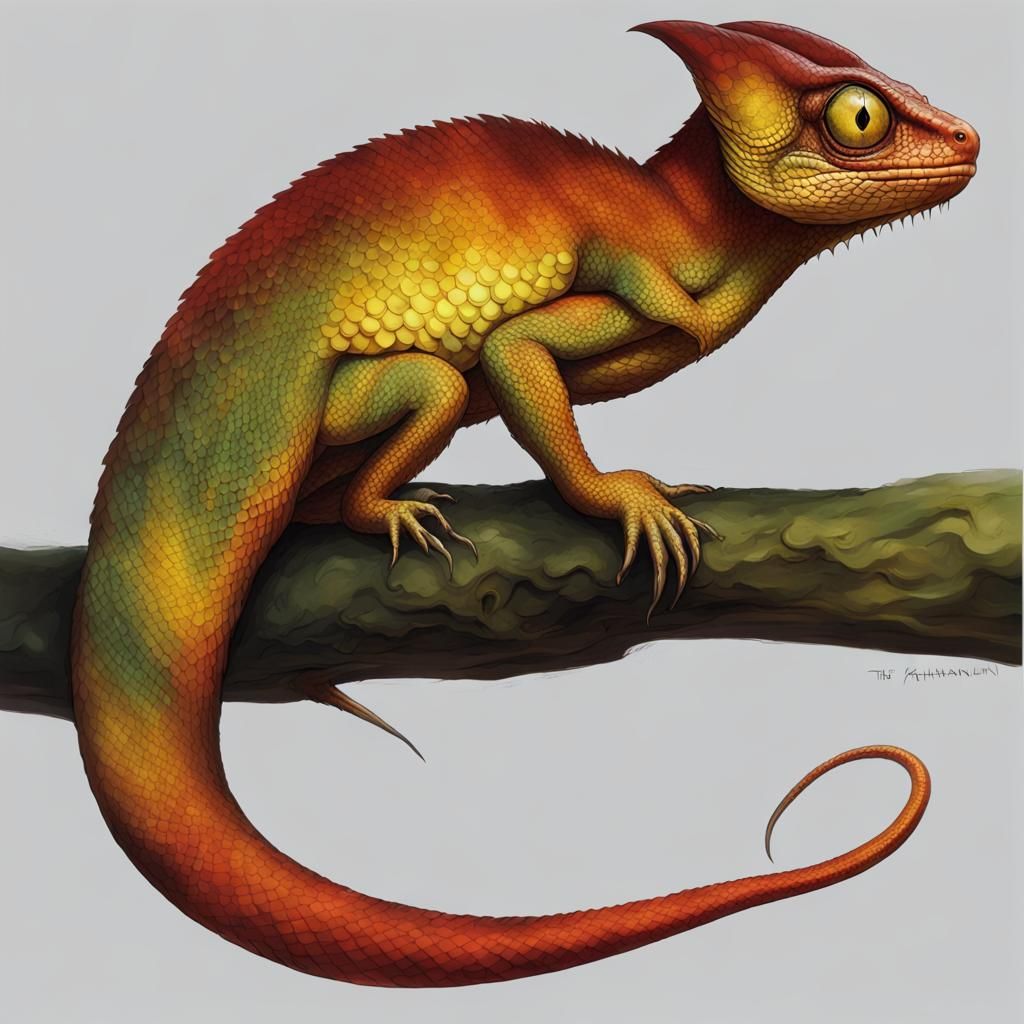 Chameleon Dragon in Epic Digital Matte Painting
