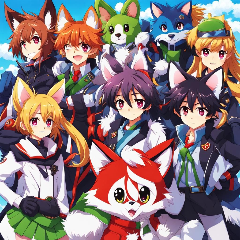 Furry Character in Anime Style