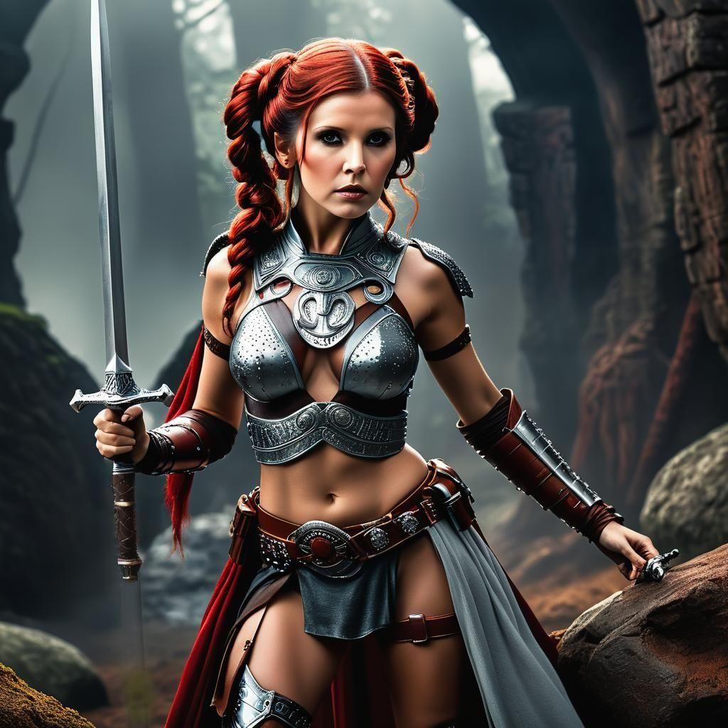 Princess Leia as Red Sonja