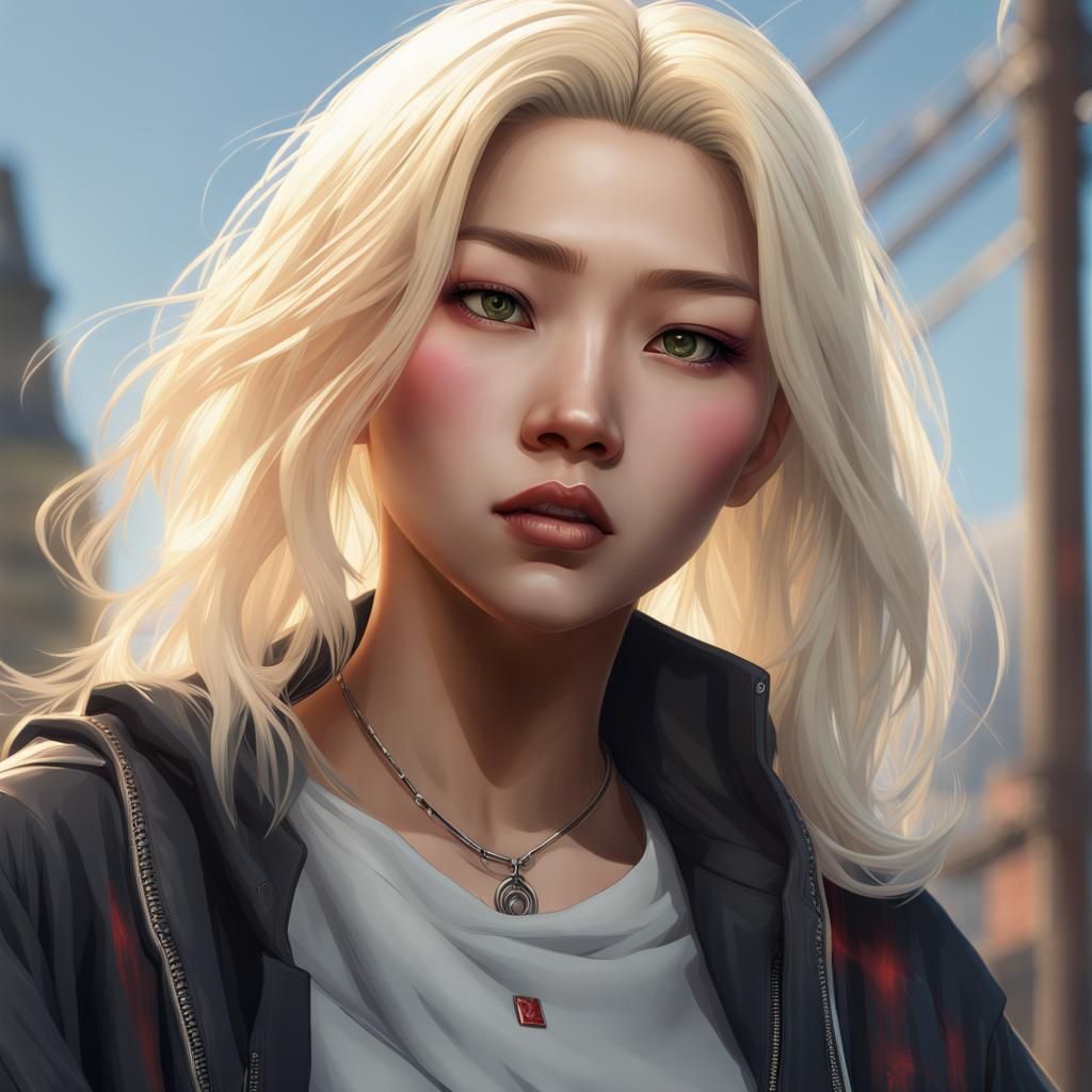 Gothic Cyberpunk Woman Portrait in Detailed 8K