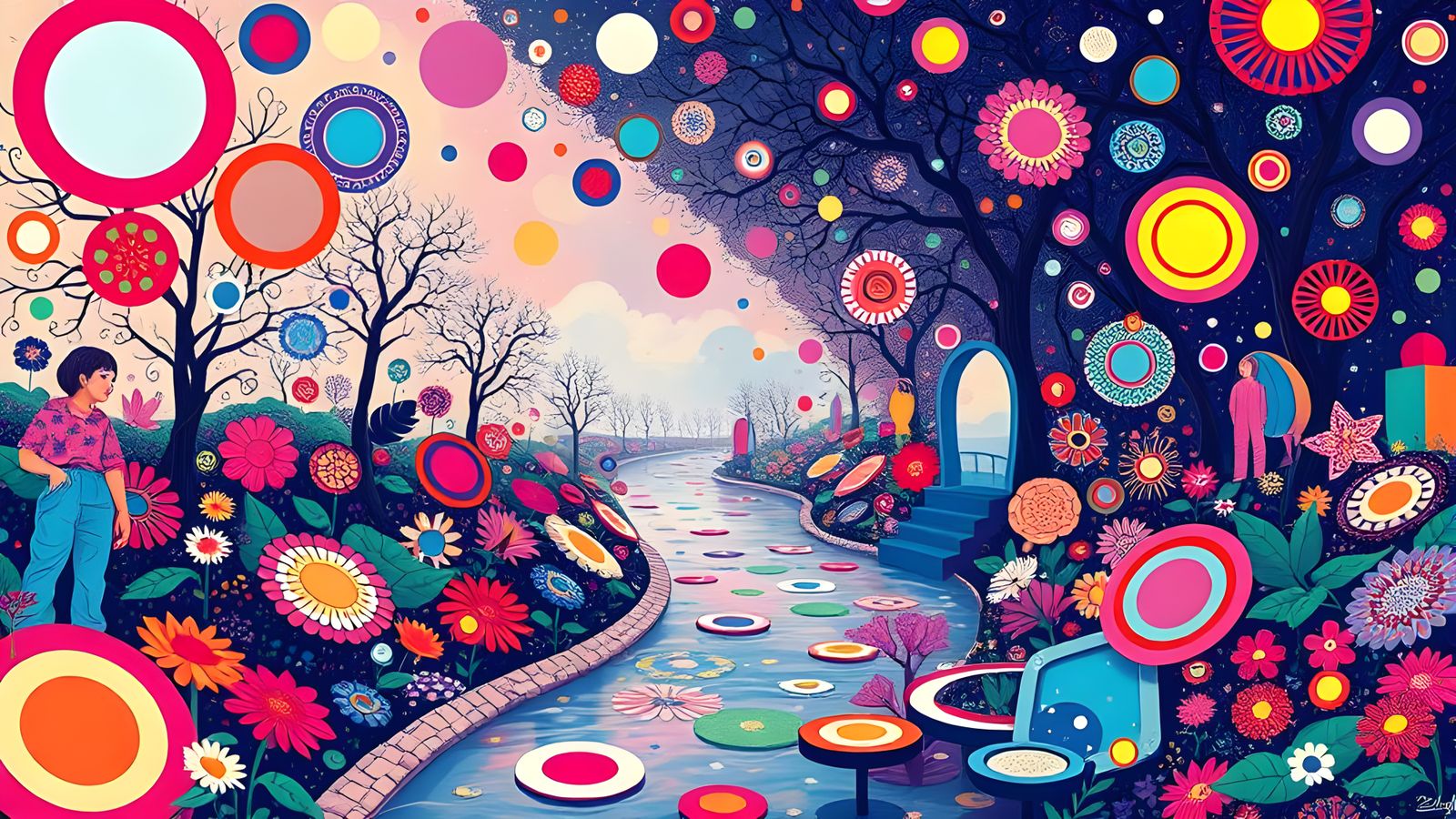 Kaleidoscopic Garden Inspired by Murakami