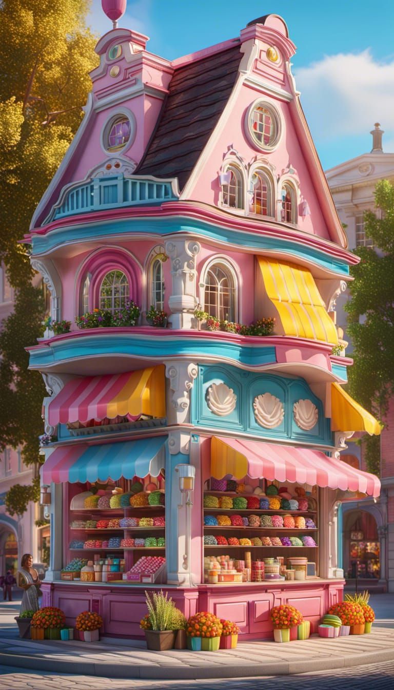 Colorful Storybook Candy Shop in Unreal Engine 5