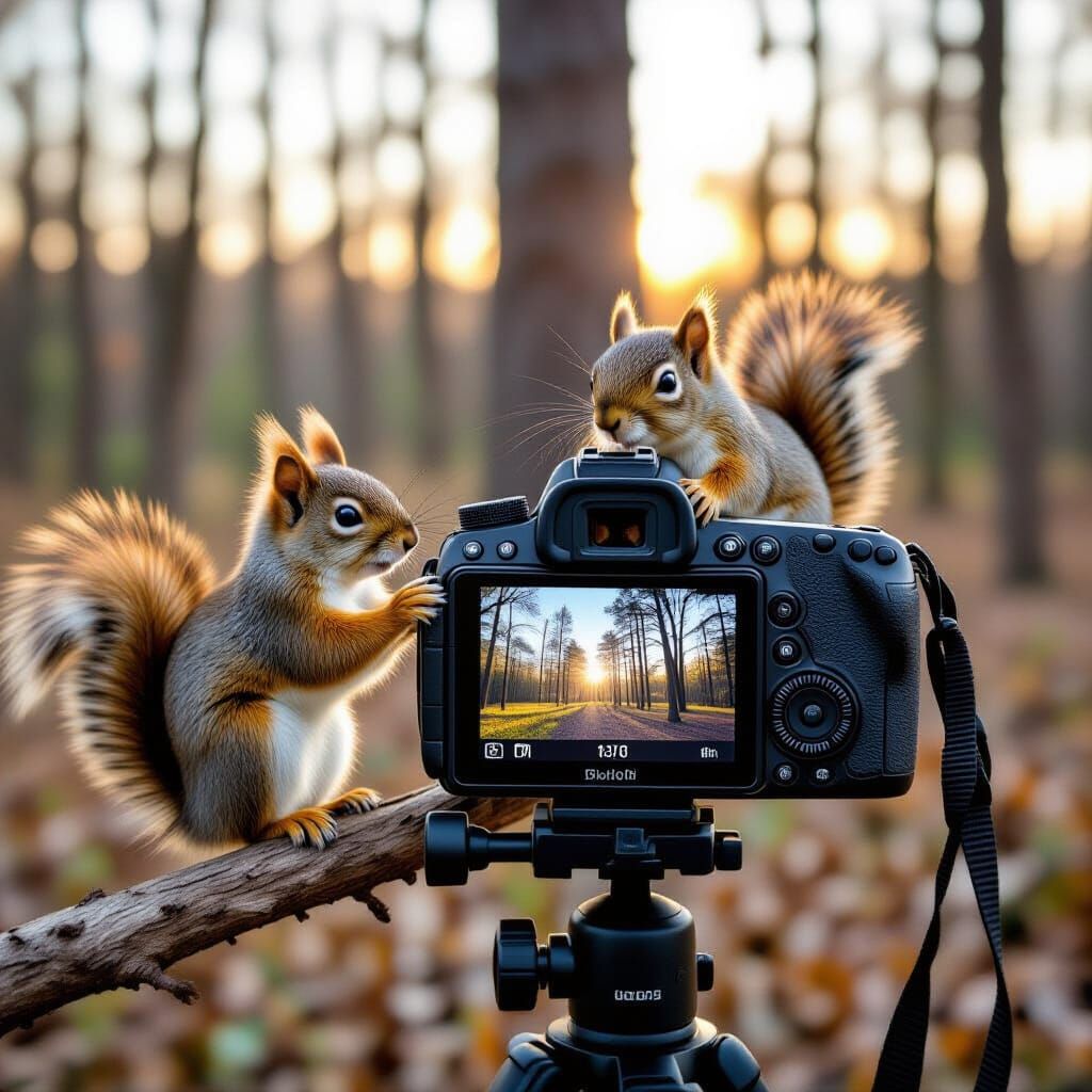 Photographer Captures Squirrel in Nature