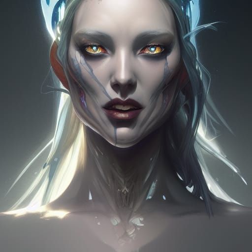 Evil Banshee Portrait in Hyperdetailed Digital Art Style