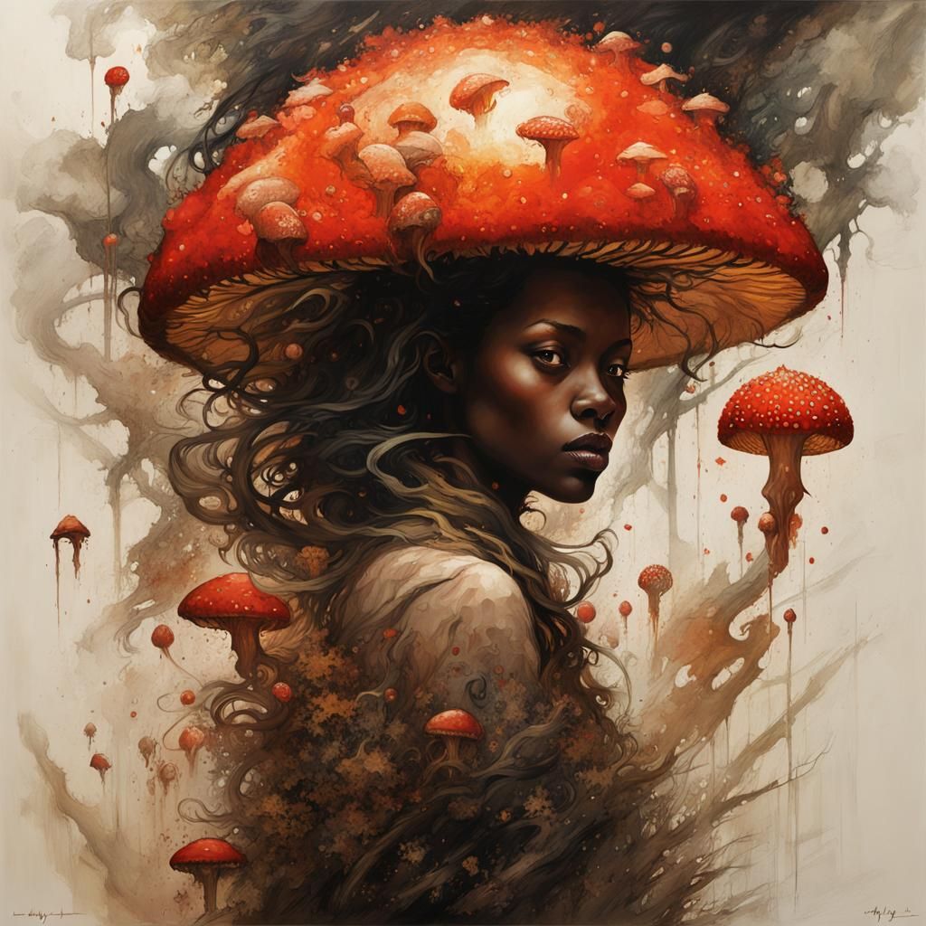 Fly Agaric Fire Goddess Poster Art