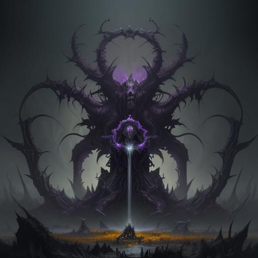 Brutal Death Metal Album Cover: Dark Fantasy Art