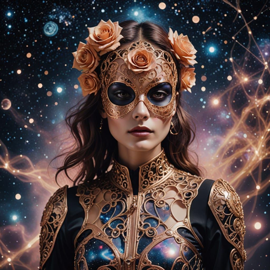 Ethereal Goddess in Cosmic Vogue