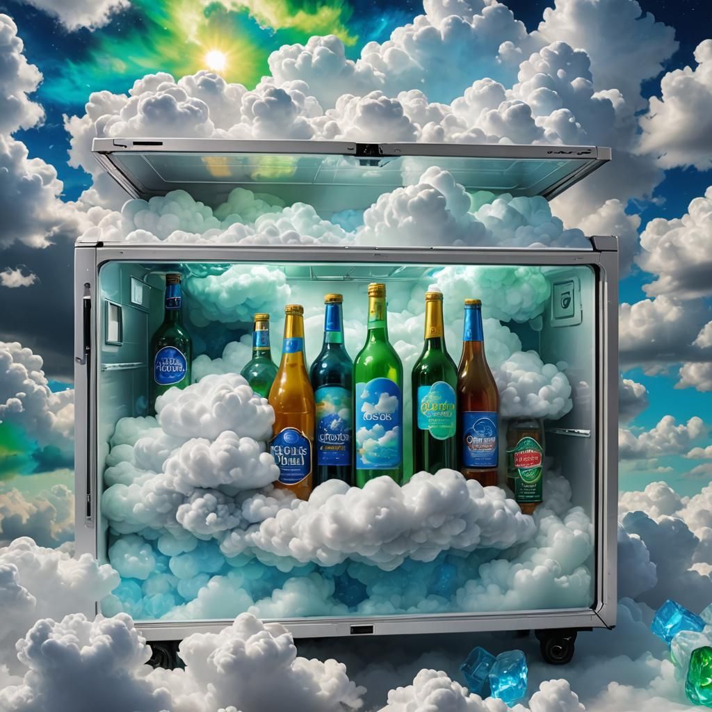 Cloud Storage in a Neon Alcohol Ink Style
