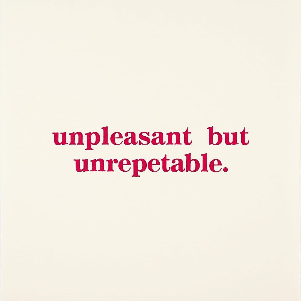 Pink Text on White: Unpleasant but Unrepeatable