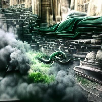 Slytherin Death: Detailed Matte Painting