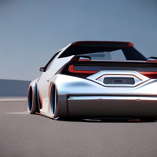 Stanced 90s Civic with Sci-Fi Mech Details