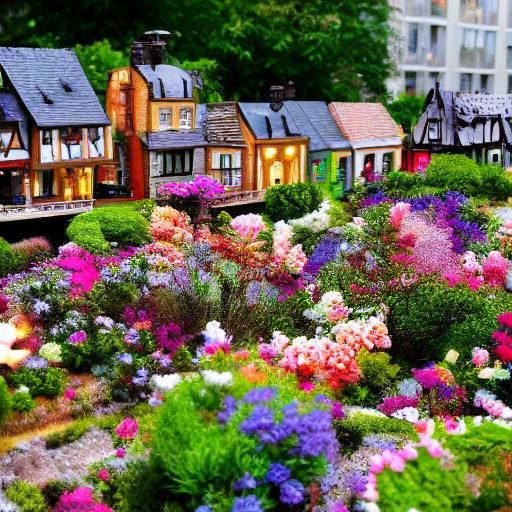 Enchanting Fairy Town Illustration