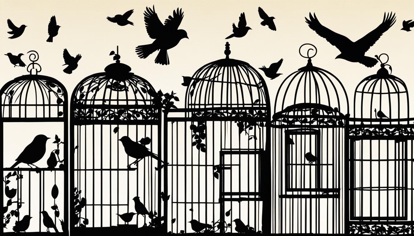 Silhouette Bird in Cage: Anime Style
