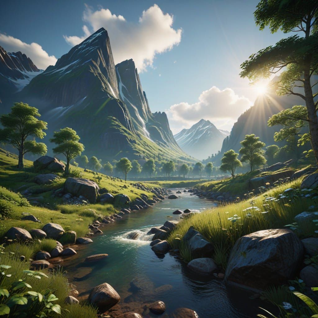 Epic 3D Landscape of Norway's Innlandet County