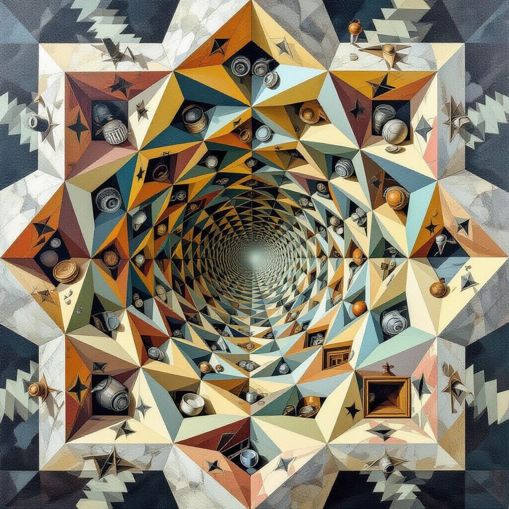 Surreal Vortex: Hyperrealistic Optical Illusion