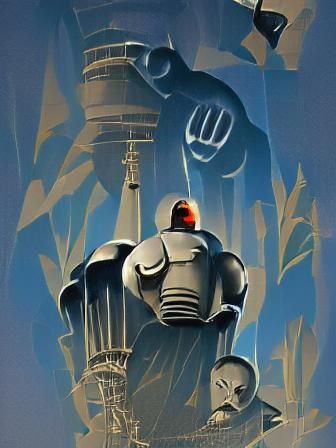Vintage Iron Giant Science Fiction Poster