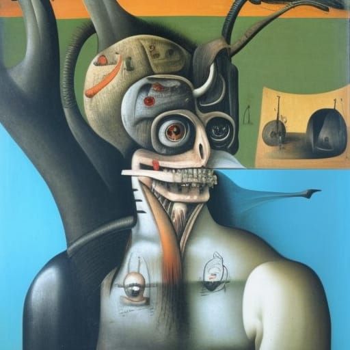 Surreal Monster Landscape Inspired by Giger, Arcimboldo, and...