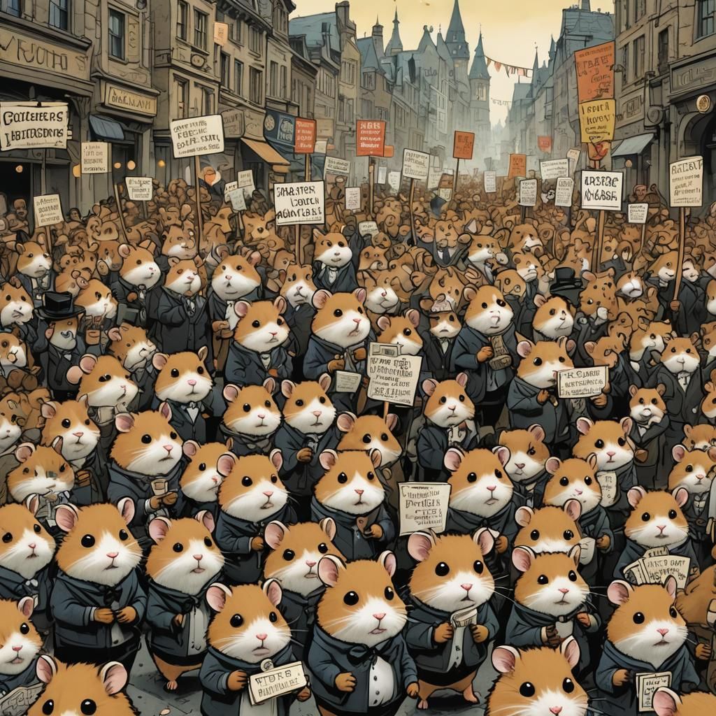 Hamster March in Burton/Grimly Style