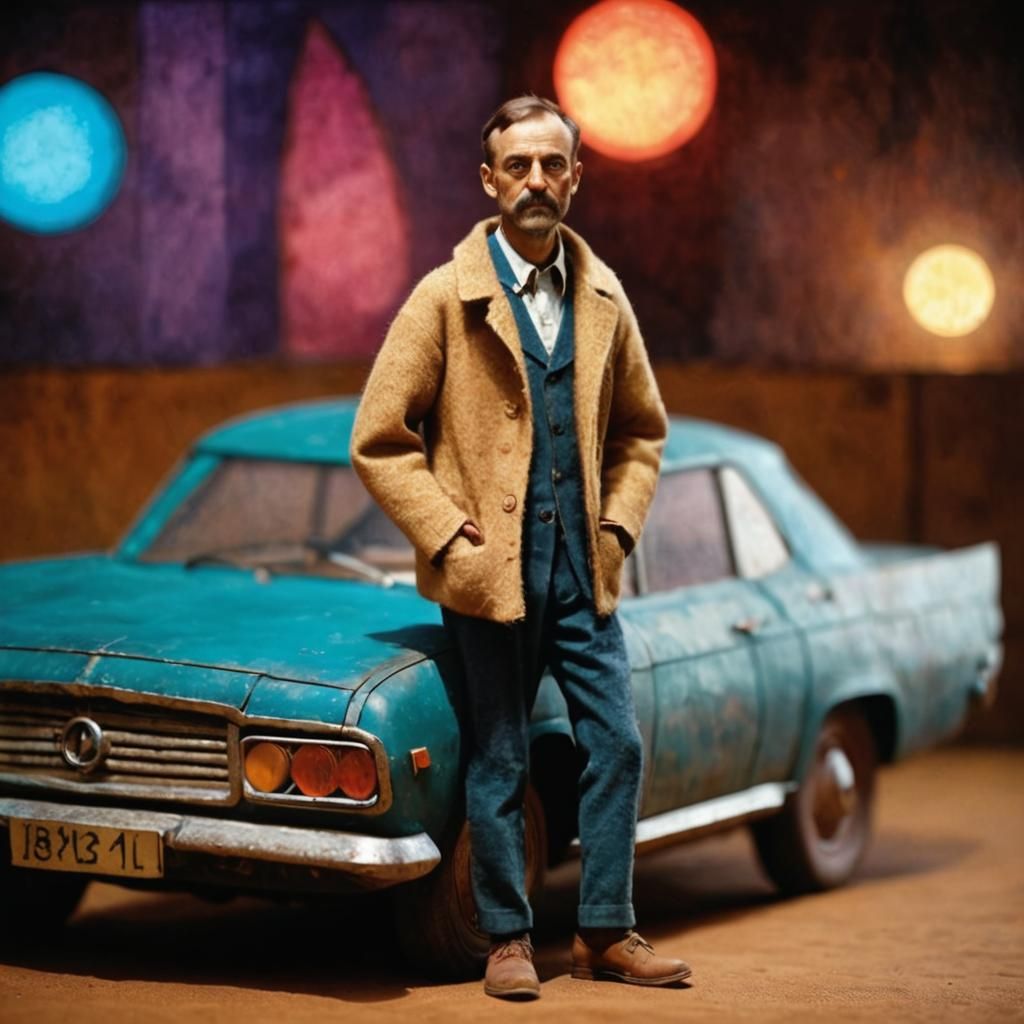 Abstract Geometric Art in Style of Paul Klee