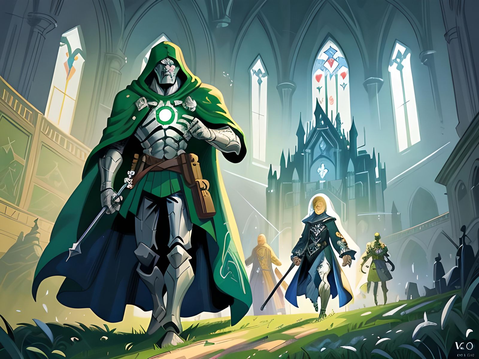 Doctor Doom Walks Through His Castle: Digital Art
