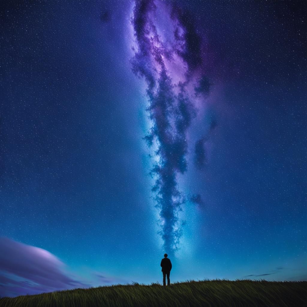 Starry Night Sky in Post-Impressionist Style