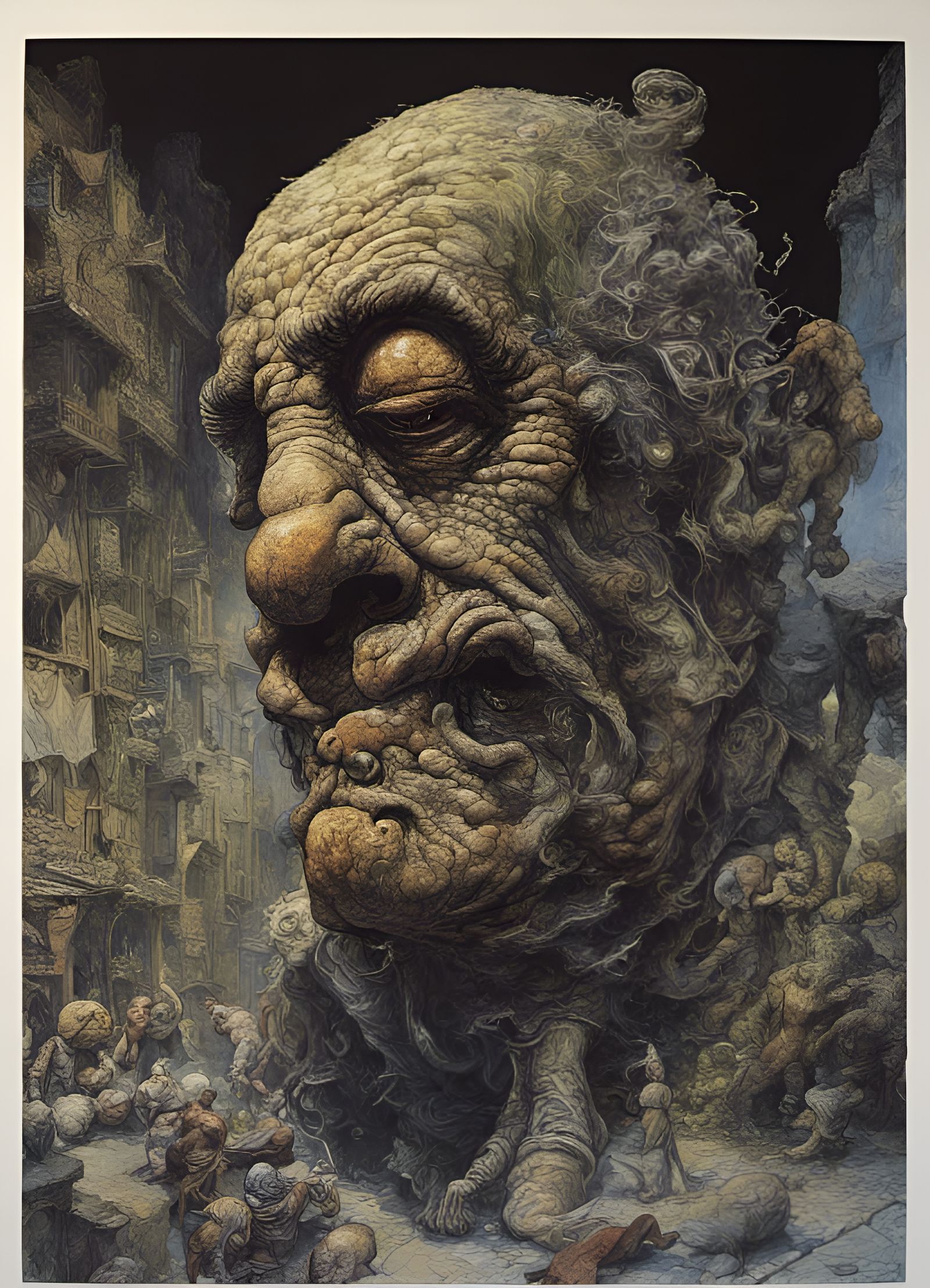 Surreal Toe-Faced Character Portrait in Detailed Style