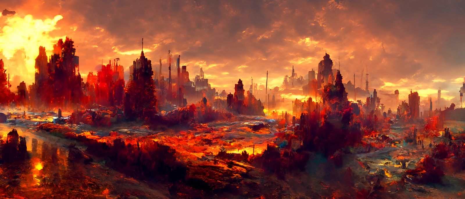 Post-Apocalyptic Cityscape: Beautiful Chaos in Hyperrealism