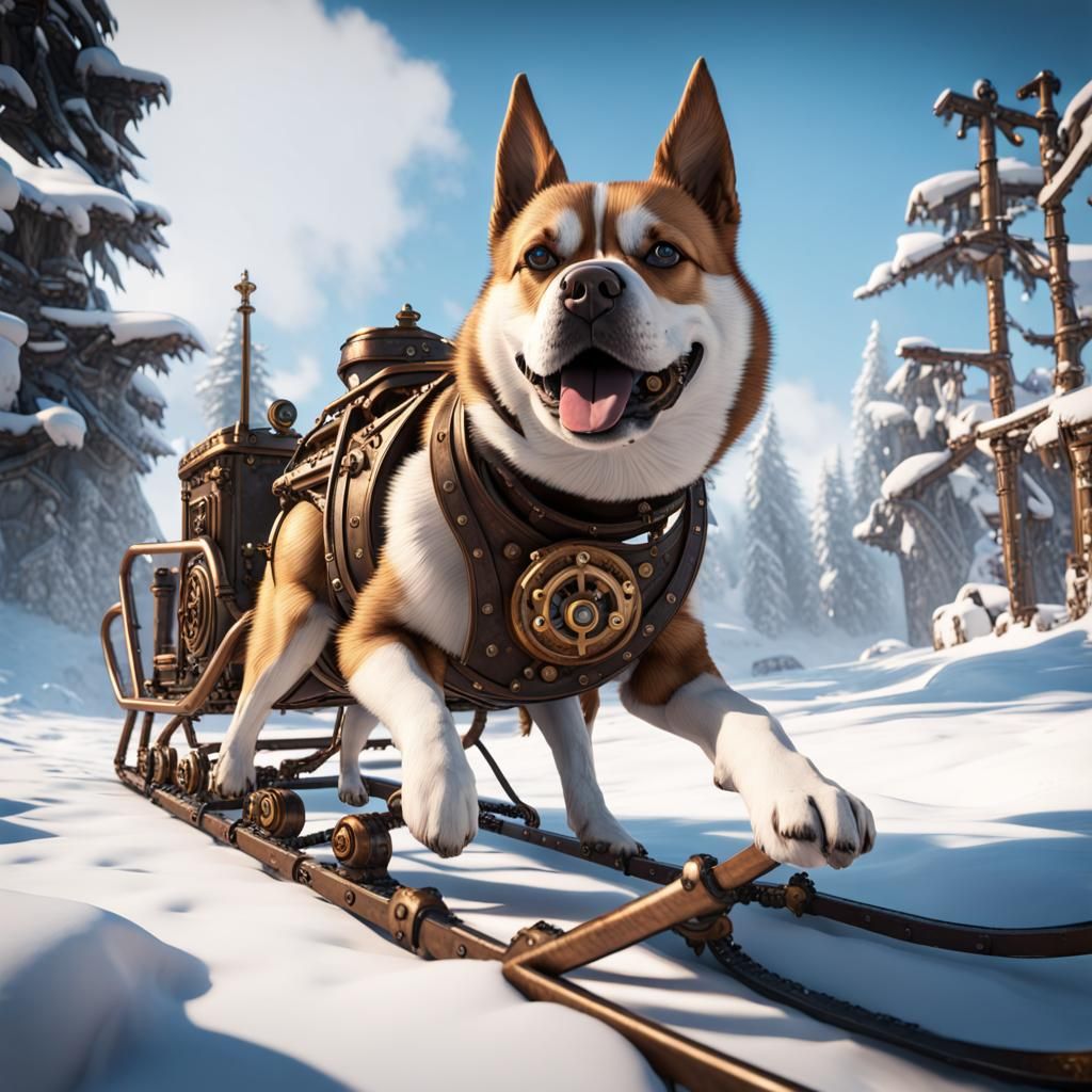 Steampunk Dog Sled