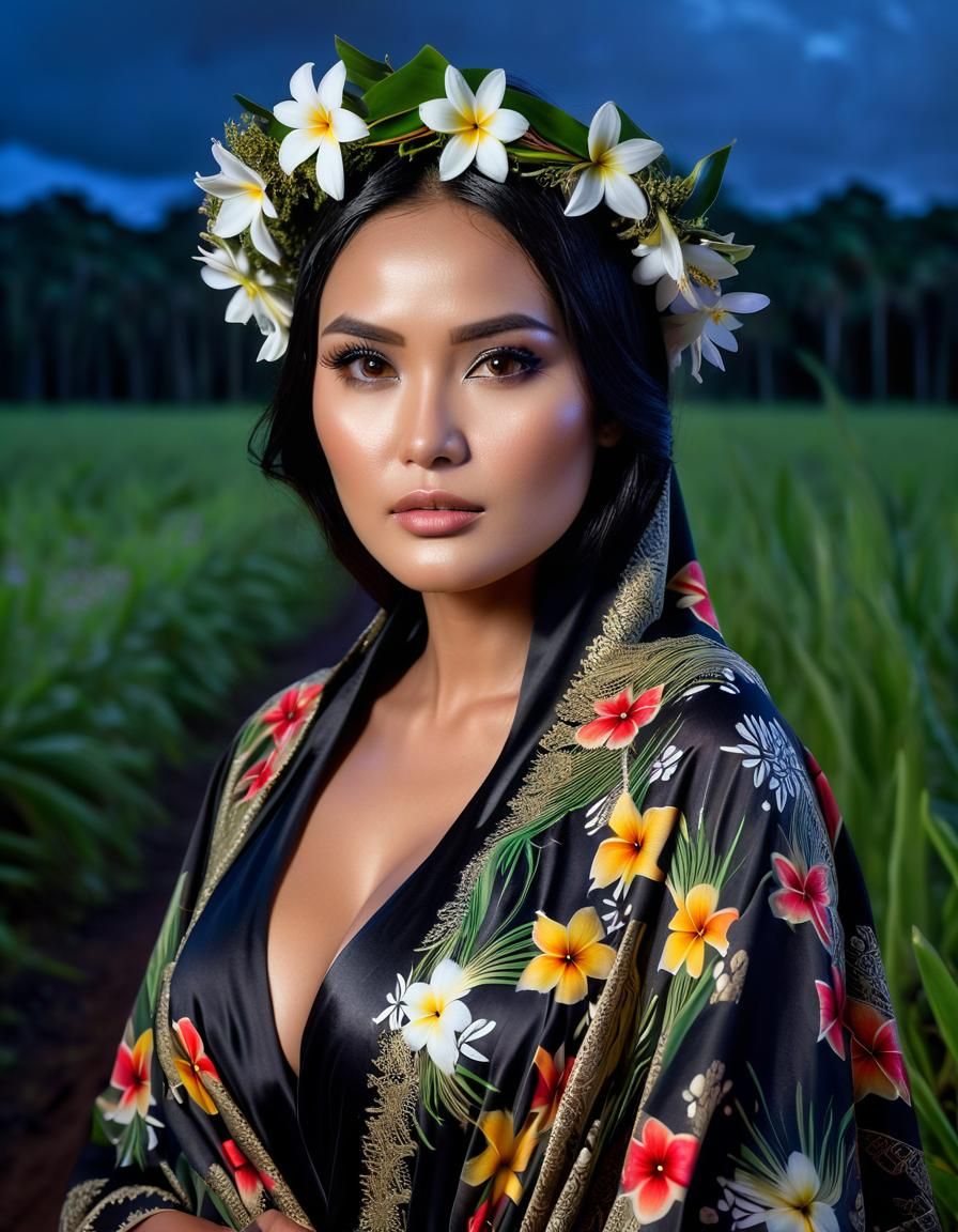 Indonesian Beauty in Stormy Tropical Landscape