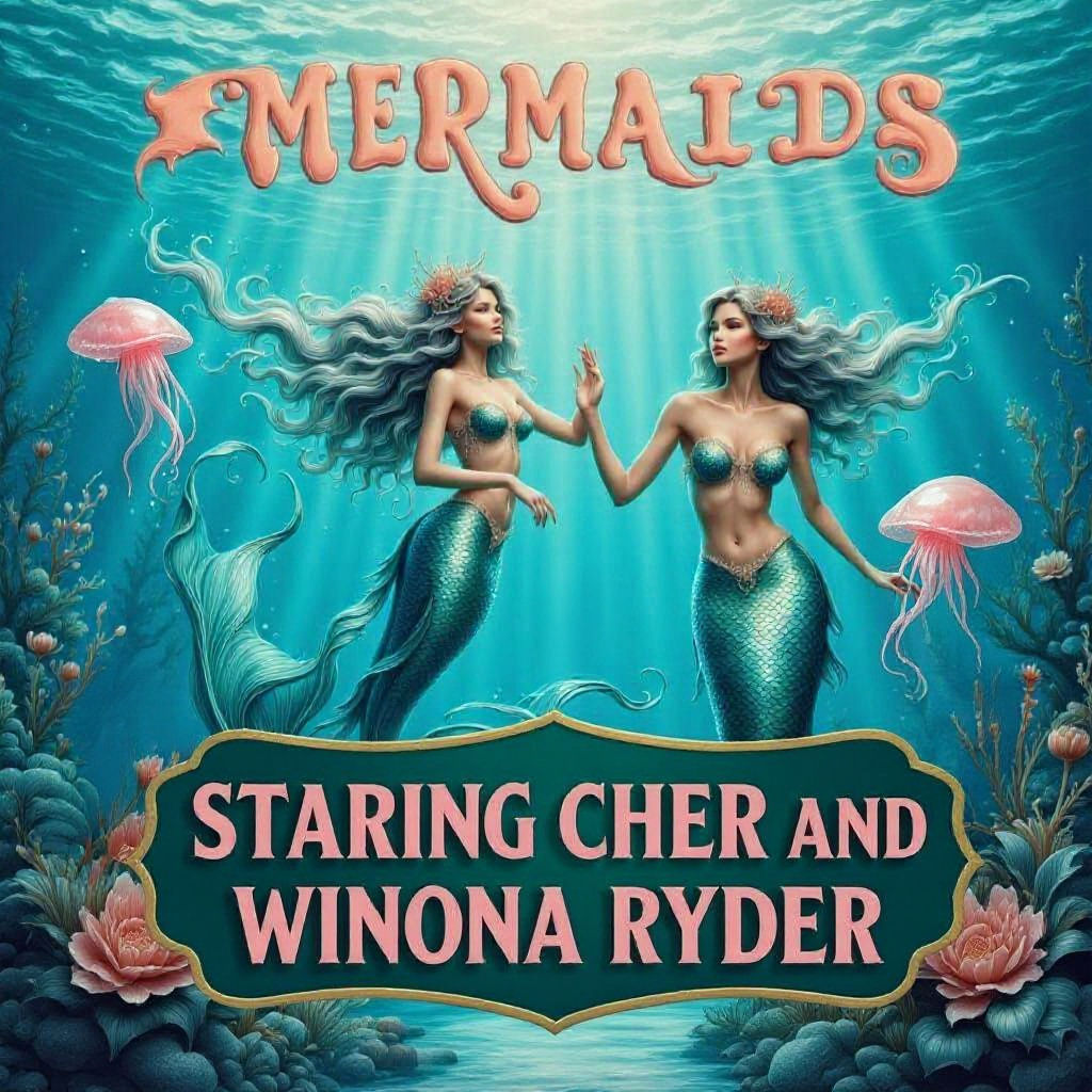 Mermaids Movie Poster: 90s Teen Comedy