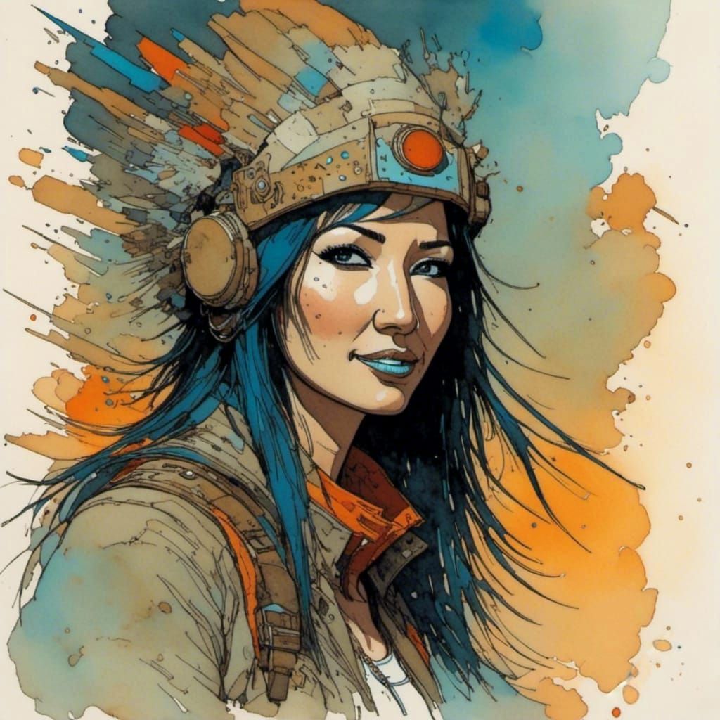 Abstract Yellow Ink Splats in Minimalist Style