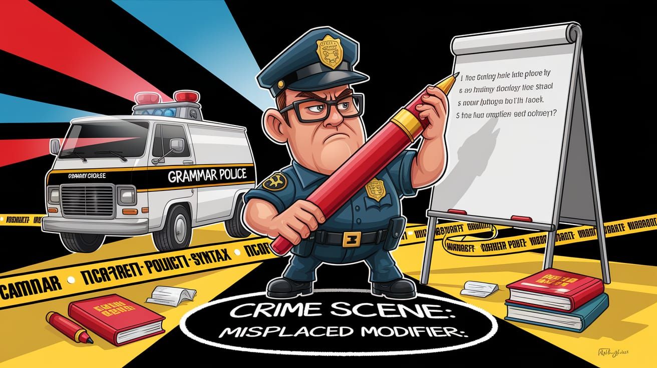 Comma Commander: Grammar Police Comic Book Scene