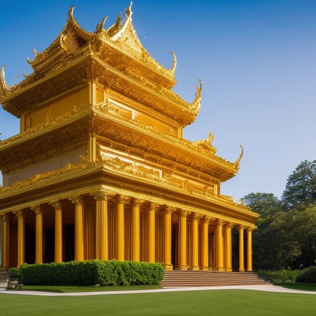 Golden Mansion: Victorian and Gothic Architecture in 3D