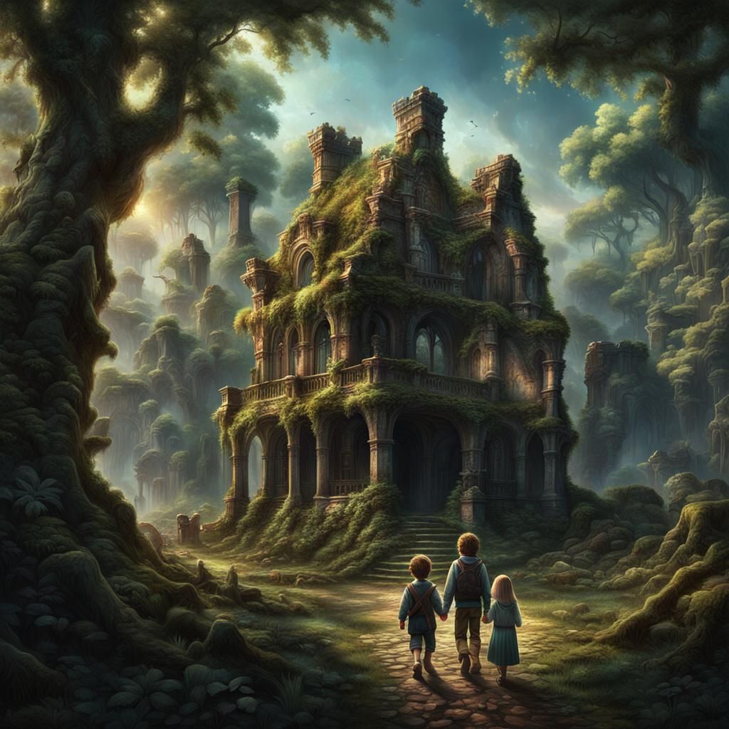 Hansel and Gretel's Forest Adventure: Digital Matte Painting